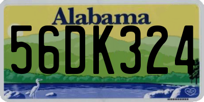 AL license plate 56DK324