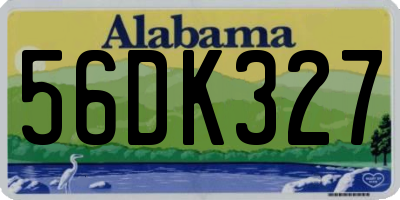 AL license plate 56DK327