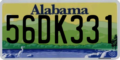 AL license plate 56DK331