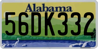AL license plate 56DK332