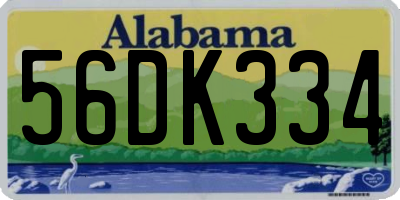 AL license plate 56DK334
