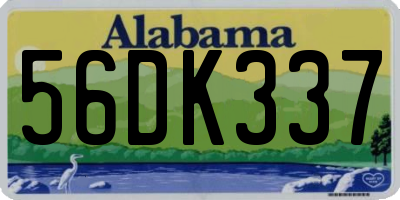 AL license plate 56DK337