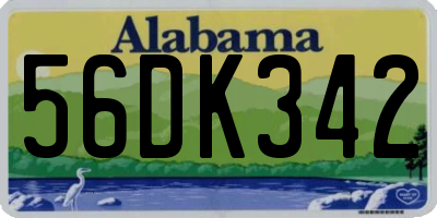 AL license plate 56DK342