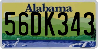 AL license plate 56DK343