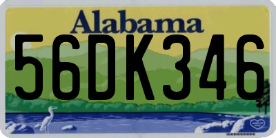 AL license plate 56DK346
