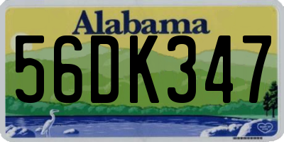 AL license plate 56DK347