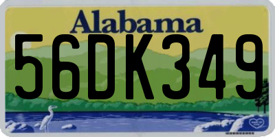 AL license plate 56DK349
