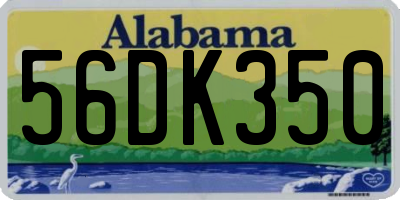 AL license plate 56DK350