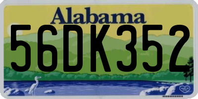 AL license plate 56DK352