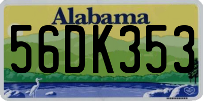 AL license plate 56DK353