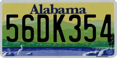 AL license plate 56DK354