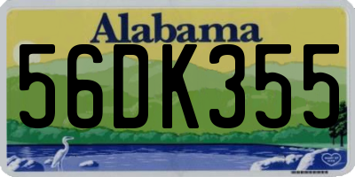 AL license plate 56DK355