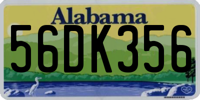 AL license plate 56DK356