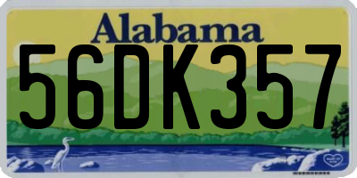 AL license plate 56DK357