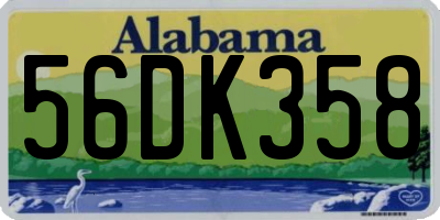 AL license plate 56DK358