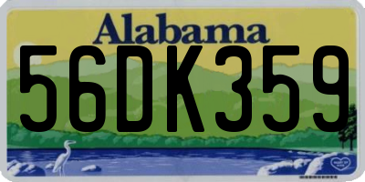 AL license plate 56DK359