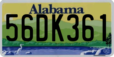 AL license plate 56DK361
