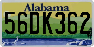 AL license plate 56DK362