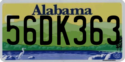 AL license plate 56DK363