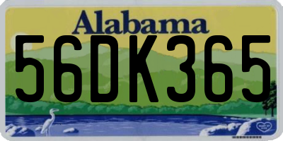 AL license plate 56DK365