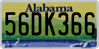 AL license plate 56DK366