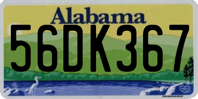 AL license plate 56DK367