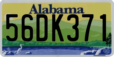 AL license plate 56DK371