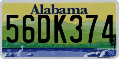 AL license plate 56DK374