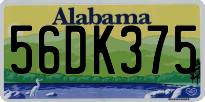 AL license plate 56DK375