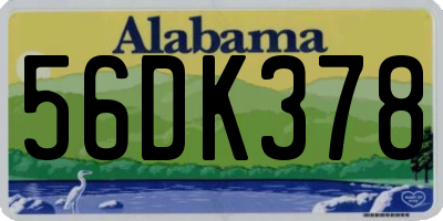 AL license plate 56DK378