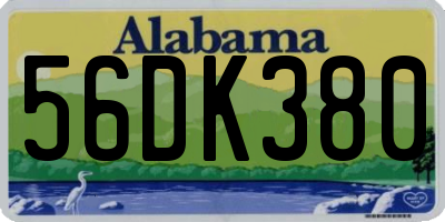AL license plate 56DK380