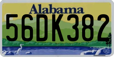 AL license plate 56DK382