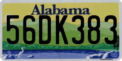 AL license plate 56DK383
