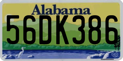 AL license plate 56DK386