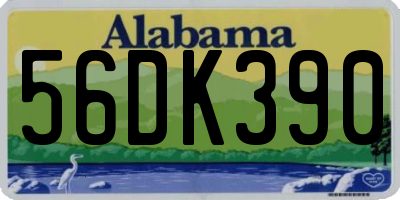 AL license plate 56DK390