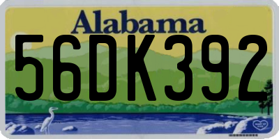 AL license plate 56DK392