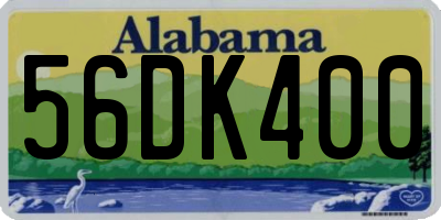 AL license plate 56DK400