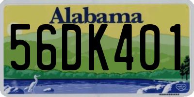 AL license plate 56DK401