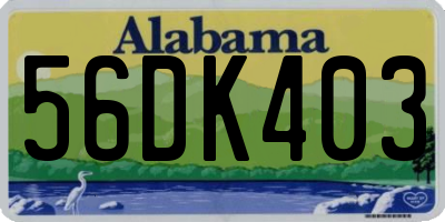 AL license plate 56DK403