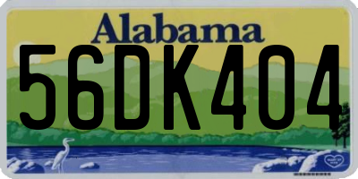 AL license plate 56DK404