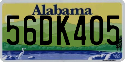 AL license plate 56DK405
