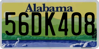 AL license plate 56DK408