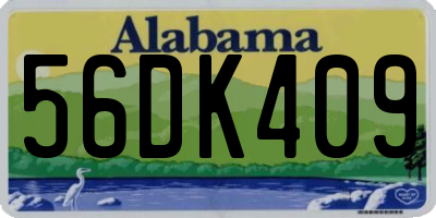 AL license plate 56DK409