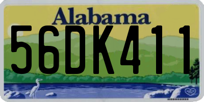 AL license plate 56DK411