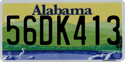 AL license plate 56DK413