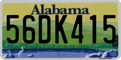 AL license plate 56DK415