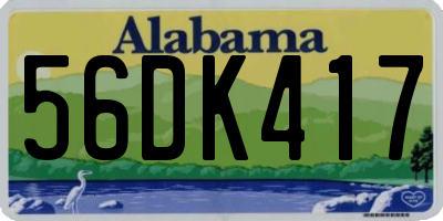 AL license plate 56DK417
