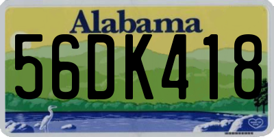 AL license plate 56DK418