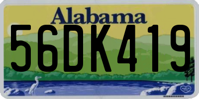 AL license plate 56DK419