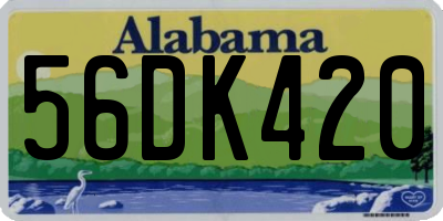 AL license plate 56DK420